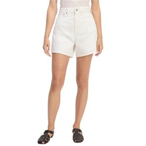 Everlane A-line white denim high waist jean shorts size 27 excellent condition
